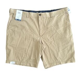 IZOD SHORTS SALTWATER RELAXED FIT CLASSICS THE WASHED CHINO BIG & TALL TAN NEW